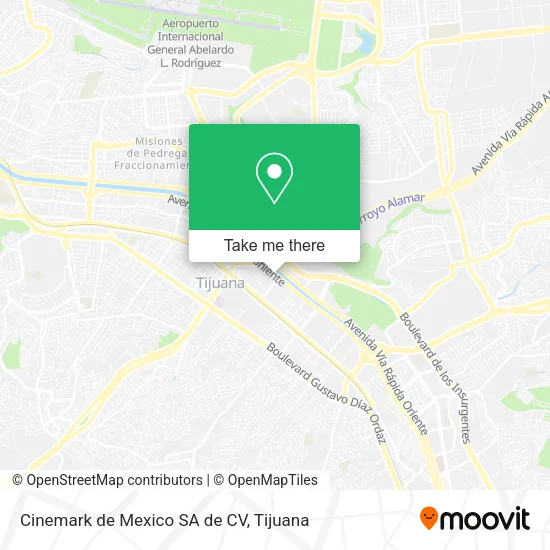 Cinemark de Mexico SA de CV map