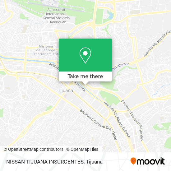NISSAN TIJUANA INSURGENTES map