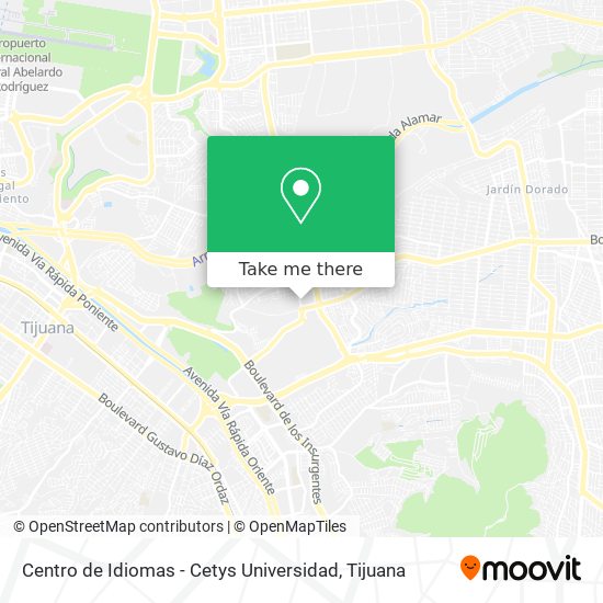 Mapa de Centro de Idiomas - Cetys Universidad