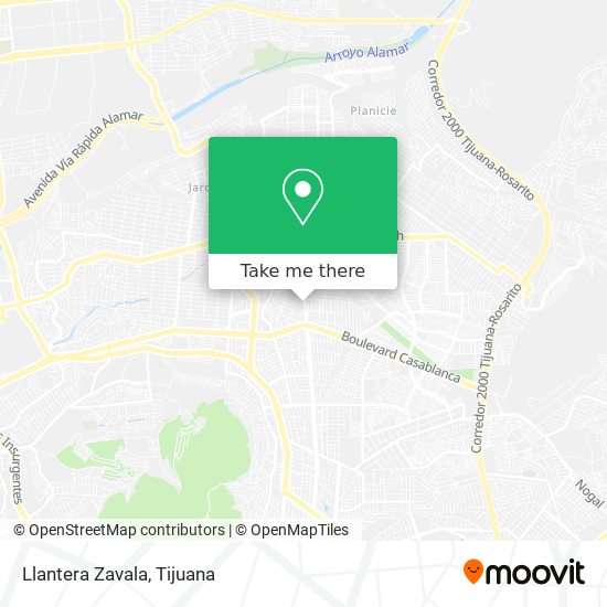 Mapa de Llantera Zavala