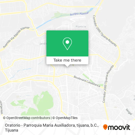 Oratorio - Parroquia Maria Auxiliadora, tijuana, b.C. map