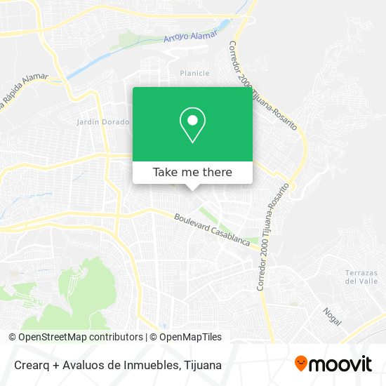 Crearq + Avaluos de Inmuebles map