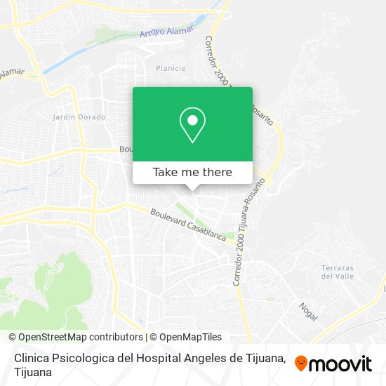 Clinica Psicologica del Hospital Angeles de Tijuana map