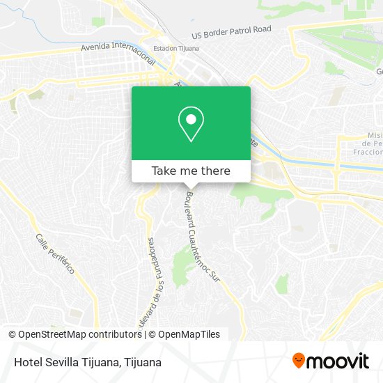 Hotel Sevilla Tijuana map