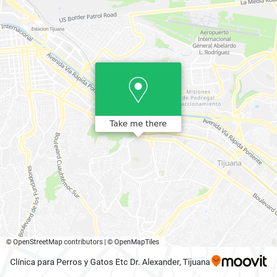 Mapa de Clínica para Perros y Gatos Etc Dr. Alexander