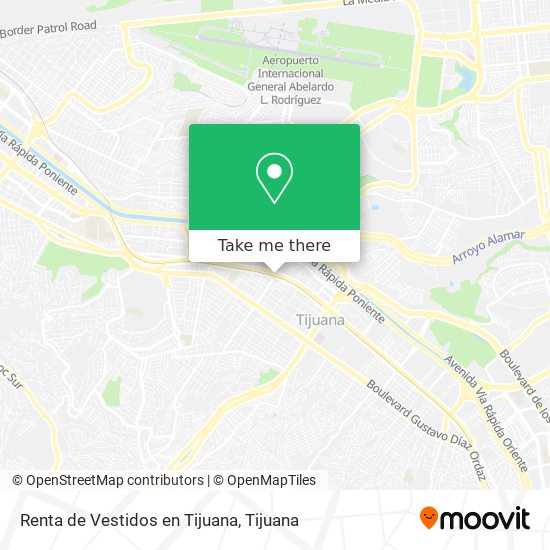 Mapa de Renta de Vestidos en Tijuana