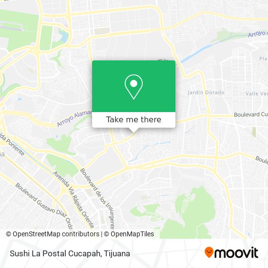 Sushi La Postal Cucapah map
