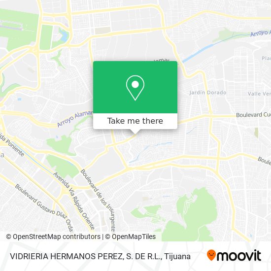 VIDRIERIA HERMANOS PEREZ, S. DE R.L. map