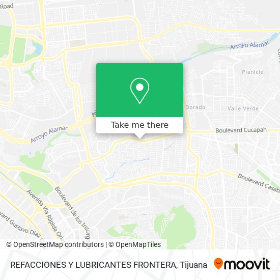 Mapa de REFACCIONES Y LUBRICANTES FRONTERA