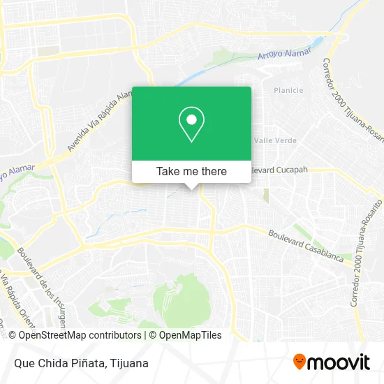 Que Chida Piñata map