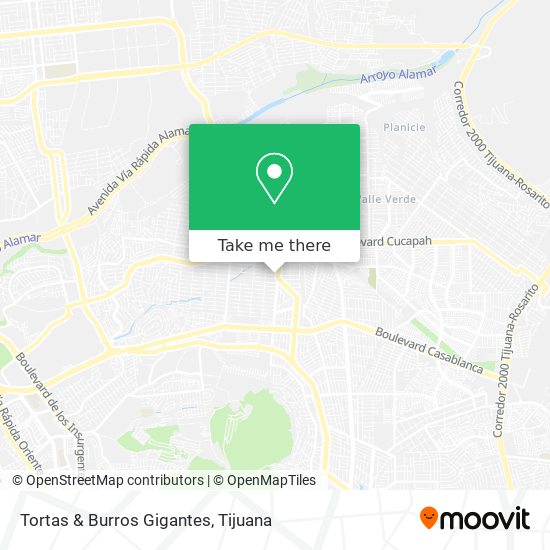 Tortas & Burros Gigantes map