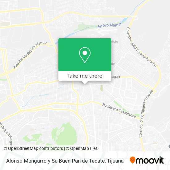 Alonso Mungarro y Su Buen Pan de Tecate map