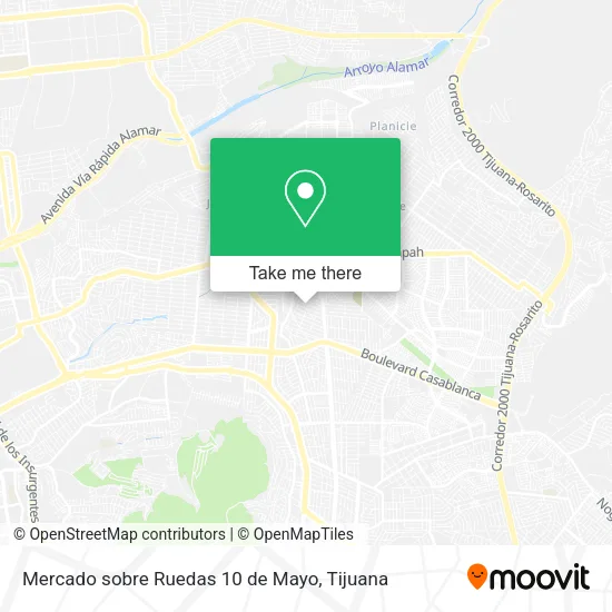 Mapa de Mercado sobre Ruedas 10 de Mayo