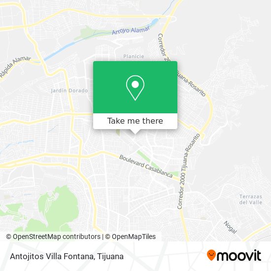 Mapa de Antojitos Villa Fontana