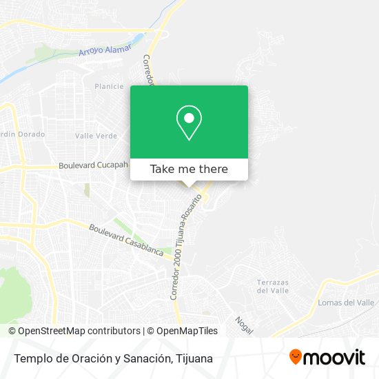 Mapa de Templo de Oración y Sanación