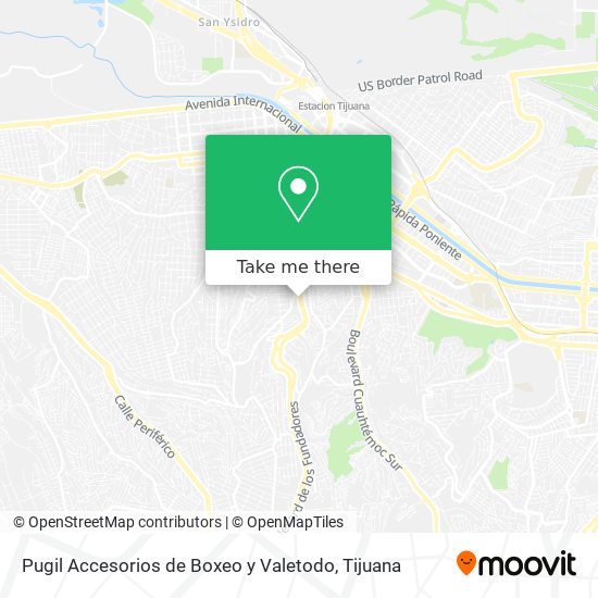 Pugil Accesorios de Boxeo y Valetodo map