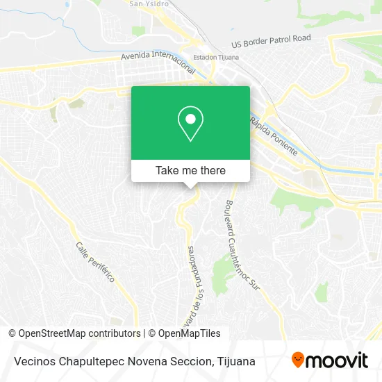 Vecinos Chapultepec Novena Seccion map