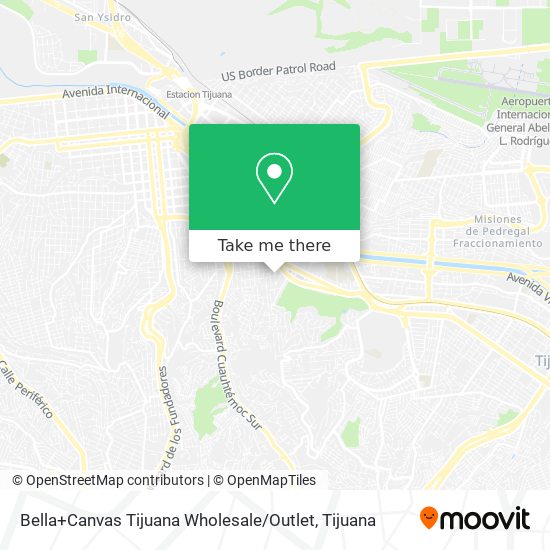 Bella+Canvas Tijuana Wholesale / Outlet map