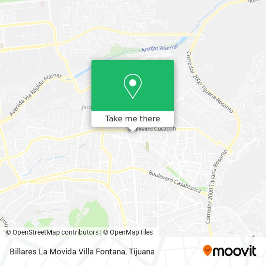 Billares La Movida Villa Fontana map