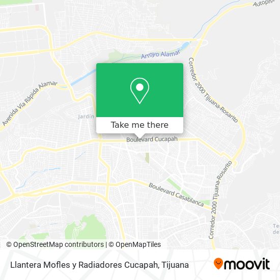Llantera Mofles y Radiadores Cucapah map