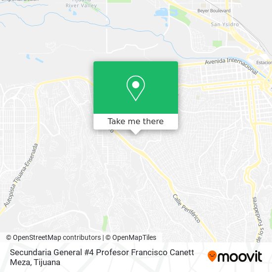 Secundaria General #4 Profesor Francisco Canett Meza map