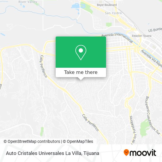 Mapa de Auto Cristales Universales La Villa