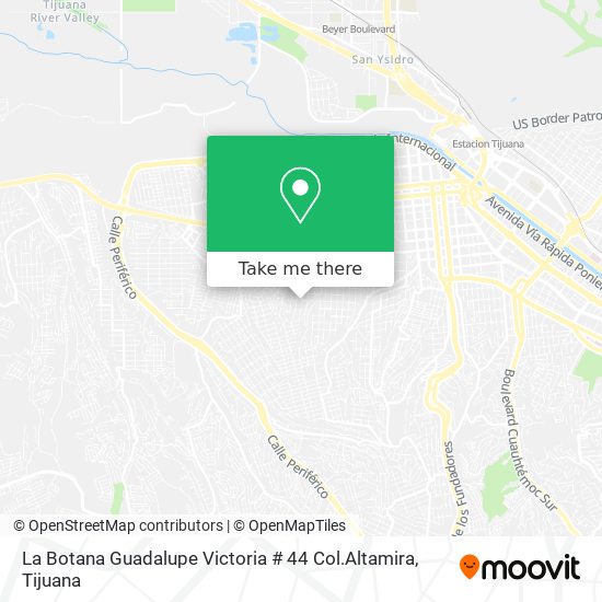 La Botana Guadalupe Victoria # 44 Col.Altamira map