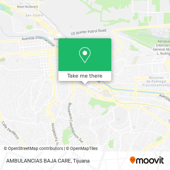 Mapa de AMBULANCIAS BAJA CARE