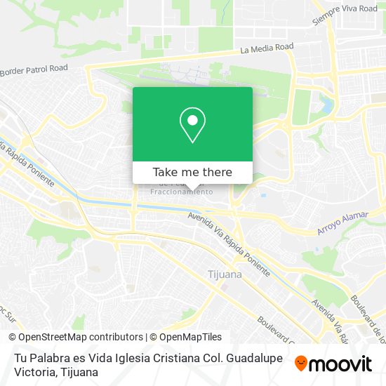 Tu Palabra es Vida Iglesia Cristiana Col. Guadalupe Victoria map