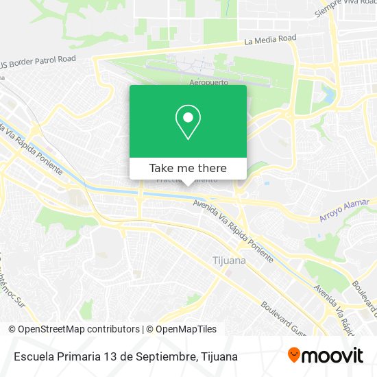 Mapa de Escuela Primaria 13 de Septiembre