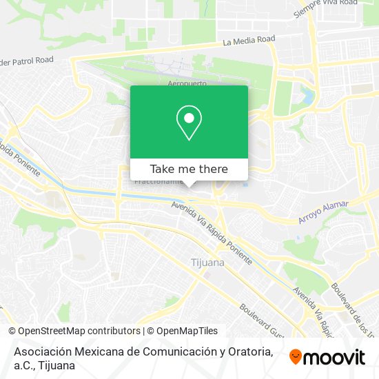 Mapa de Asociación Mexicana de Comunicación y Oratoria, a.C.