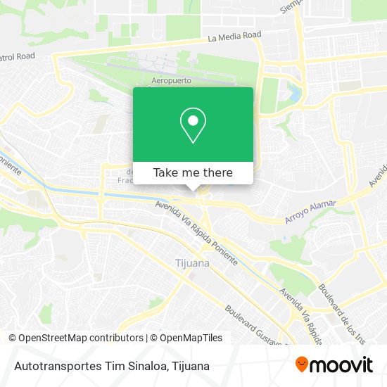 Autotransportes Tim Sinaloa map