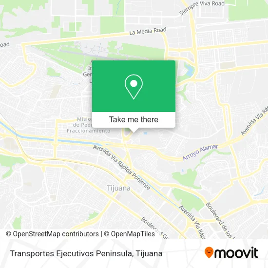 Transportes Ejecutivos Peninsula map