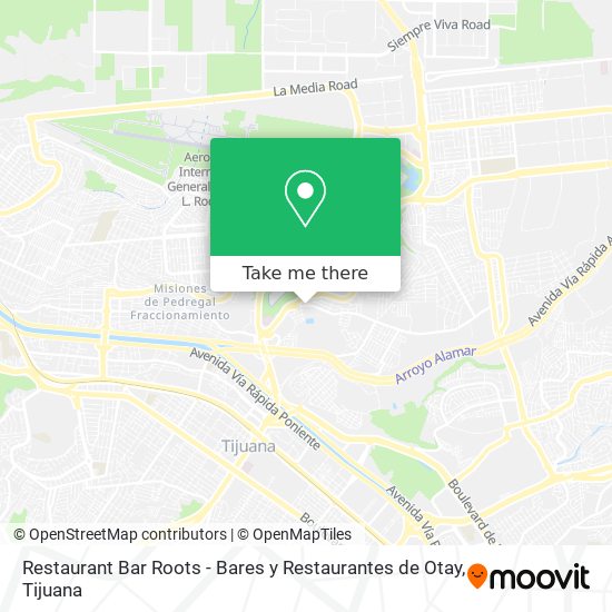 Restaurant Bar Roots - Bares y Restaurantes de Otay map