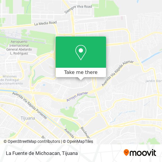 La Fuente de Michoacan map