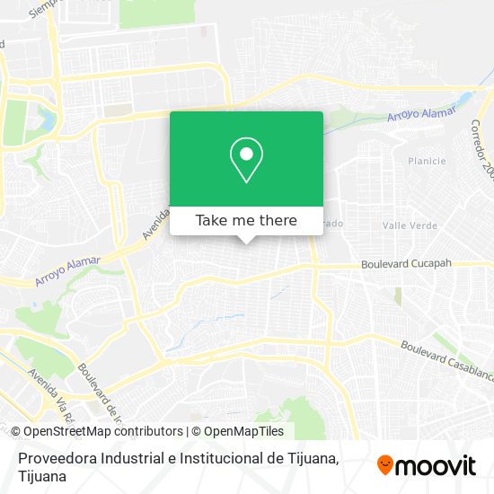 Mapa de Proveedora Industrial e Institucional de Tijuana