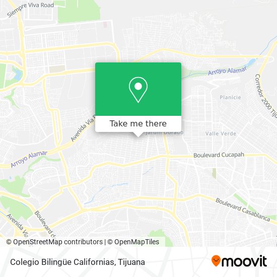 Colegio Bilingüe Californias map