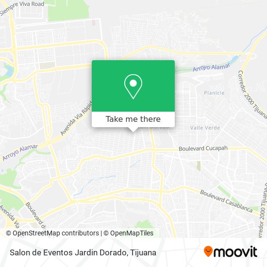 Mapa de Salon de Eventos Jardin Dorado