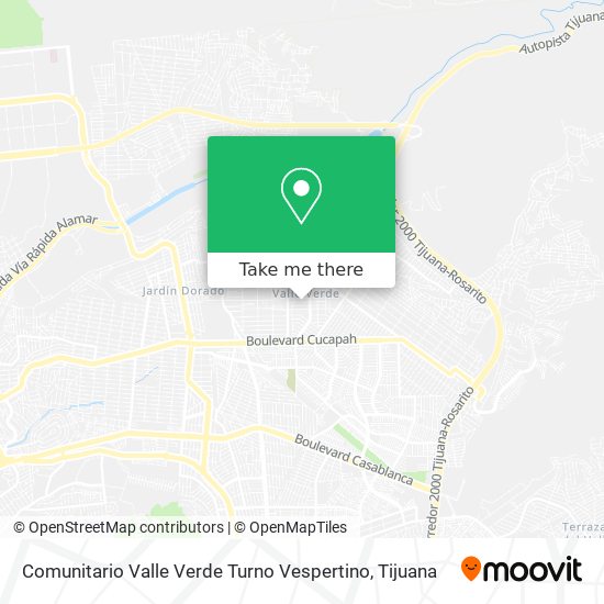 Mapa de Comunitario Valle Verde Turno Vespertino