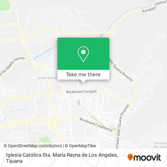 Mapa de Iglesia Católica Sta. María Reyna de Los Angeles