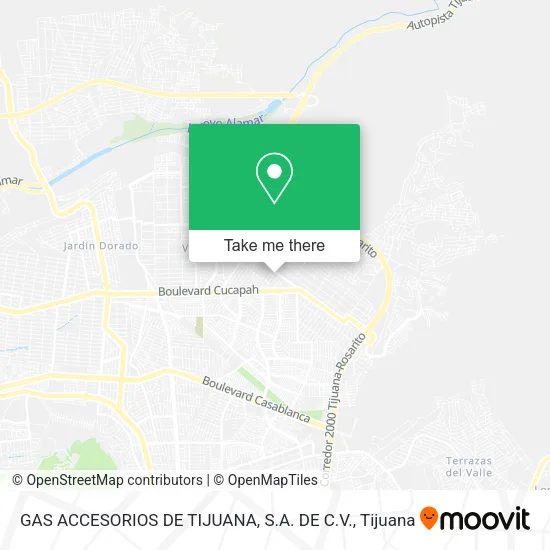 Mapa de GAS ACCESORIOS DE TIJUANA, S.A. DE C.V.