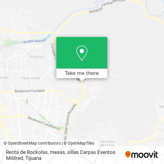 Renta de Rockolas, mesas, sillas Carpas Eventos Mildred map