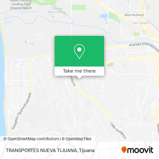 TRANSPORTES NUEVA TIJUANA map
