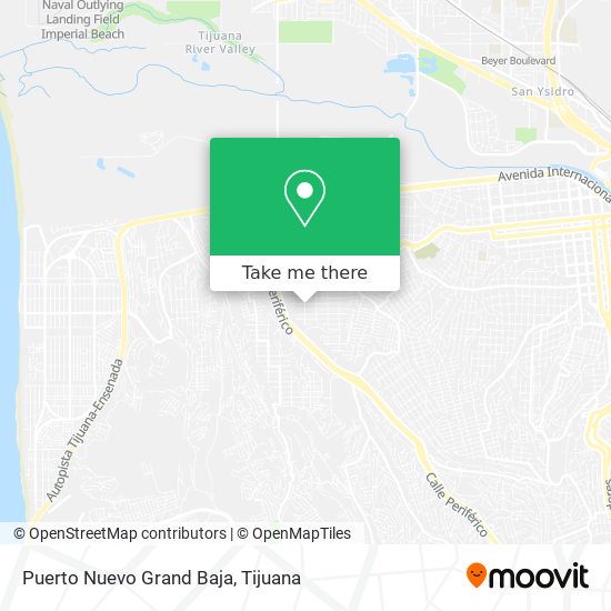Puerto Nuevo Grand Baja map