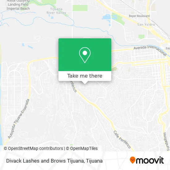 Divack Lashes and Brows Tijuana map