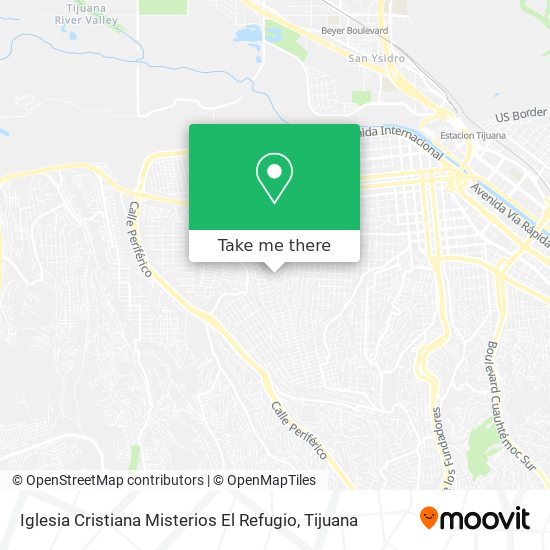 Iglesia Cristiana Misterios El Refugio map