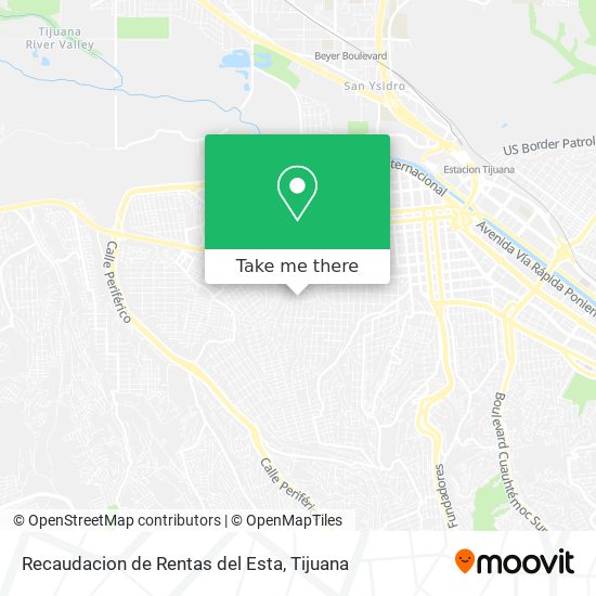 Recaudacion de Rentas del Esta map