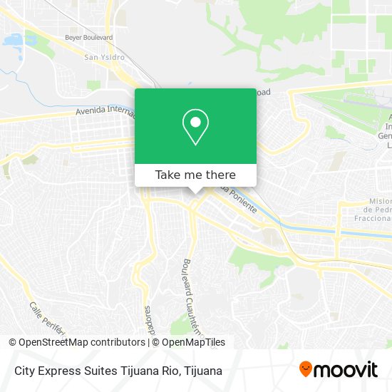 Mapa de City Express Suites Tijuana Rio