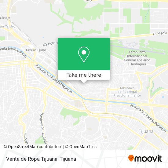 Mapa de Venta de Ropa Tijuana