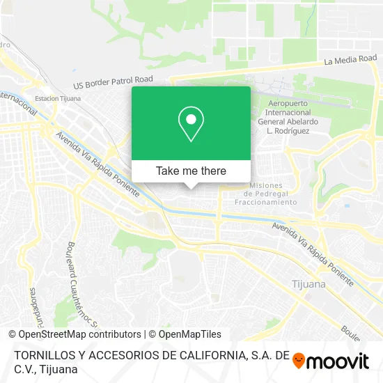 TORNILLOS Y ACCESORIOS DE CALIFORNIA, S.A. DE C.V. map